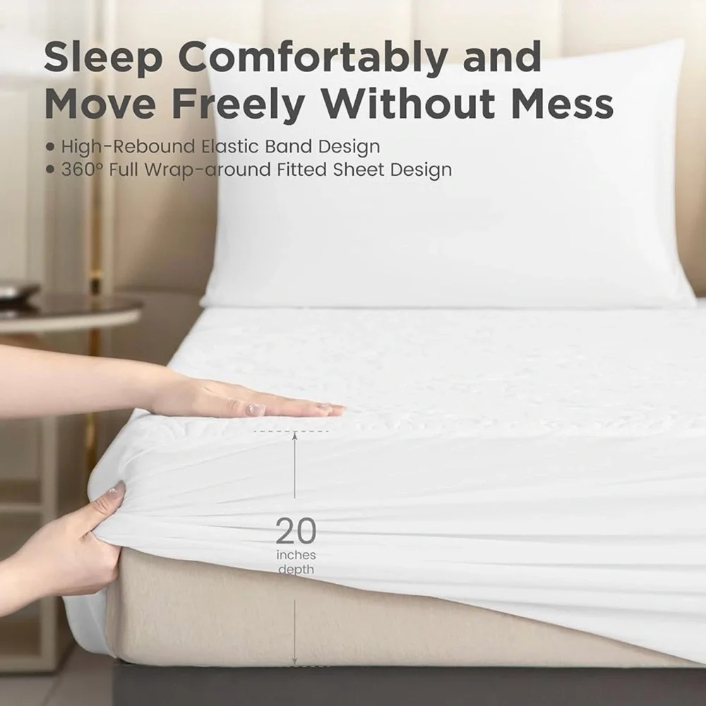 Waterproof White Mattress Protector